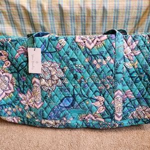 Vera Bradley Large Traveler Duffel in Peacock Garden